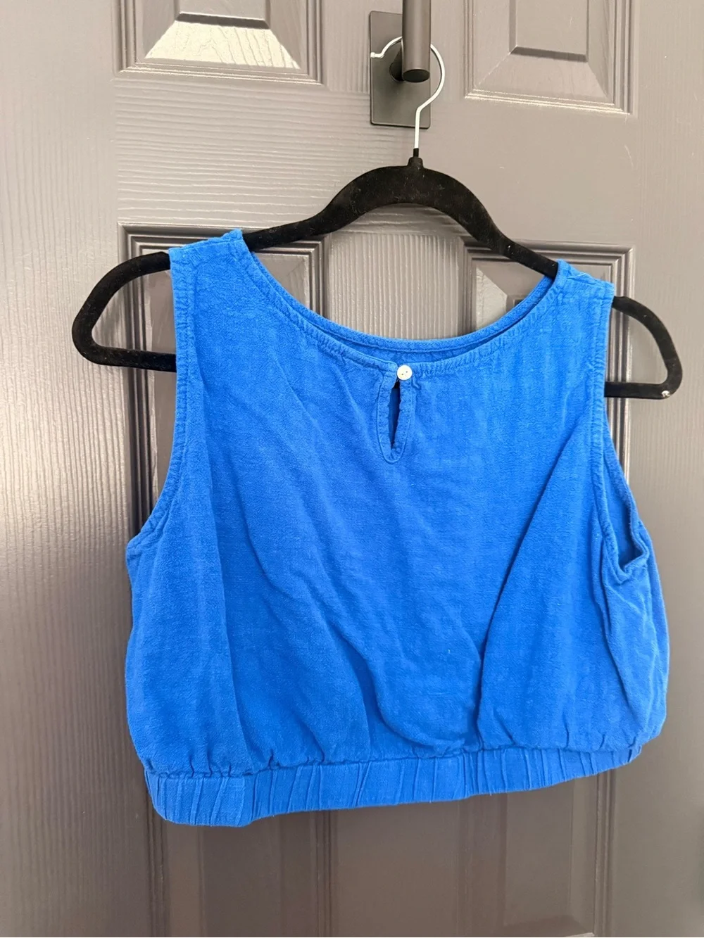 Trendy Queen | Royal Blue Too & High-Waist Elastic Shorts Set